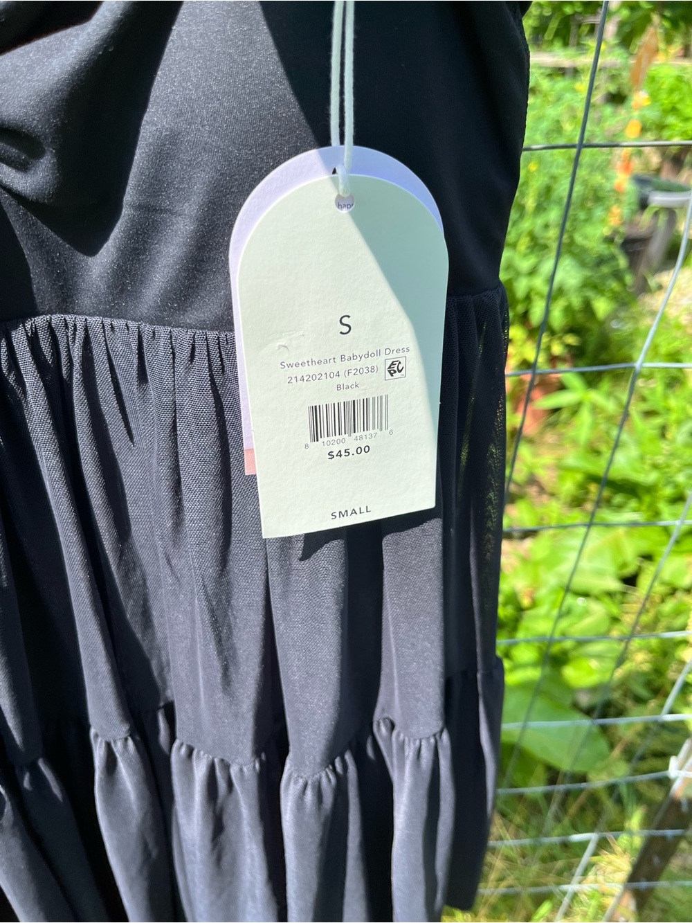 Blogilates Women's Sweetheart Babydoll Dress Black small nwt - Picture 3 of 8